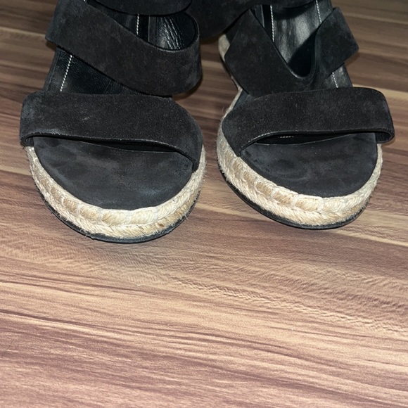 BALENCIAGA ROPE TRACK SUEDE LEATHER WEDGE SANDALS - Picture 7 of 16